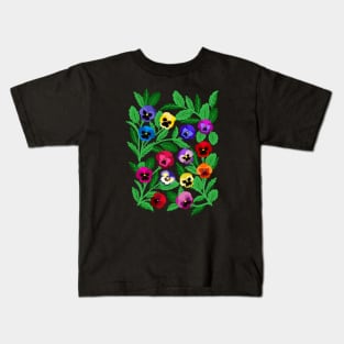 Colorful pansies Kids T-Shirt